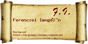 Ferenczei Imogén névjegykártya
